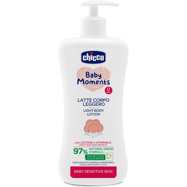 Chicco Chicco Baby Moments Sensitive nežno mleko za telo 500 ml