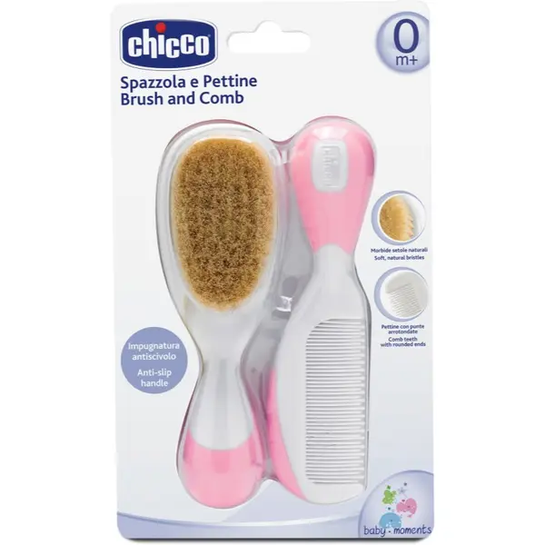 Chicco Chicco Baby Moments set za lase 0m+ Pink 2 kos