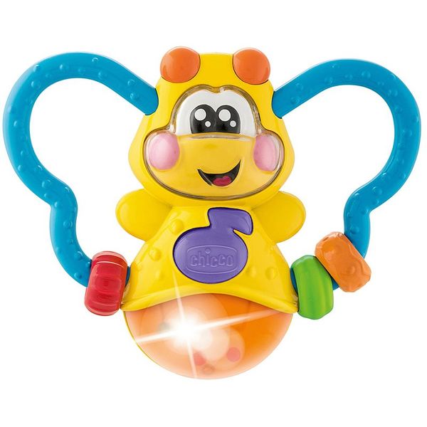 Chicco Chicco Baby Senses Lighting Bug grizalo z ropotuljico 1 kos