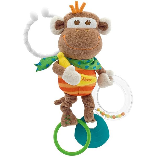 Chicco Chicco Baby Senses Monkey grizalo z ropotuljico 1 kos