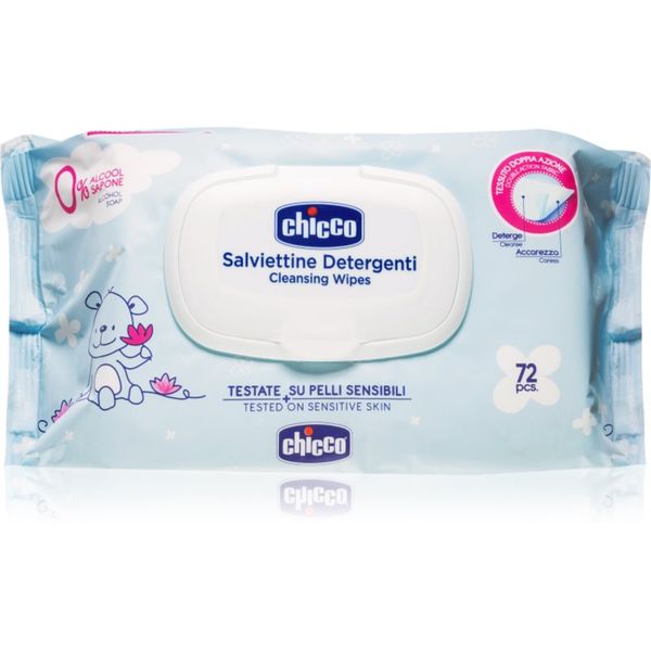 Chicco Chicco Cleansing Wipes Blue otroški nežni vlažni robčki 72 kos