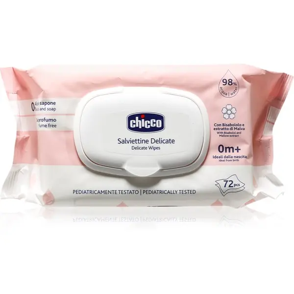 Chicco Chicco Delicate Wipes Chamomile vlažni robčki za otroke s kamilico 0m+ 72 kos