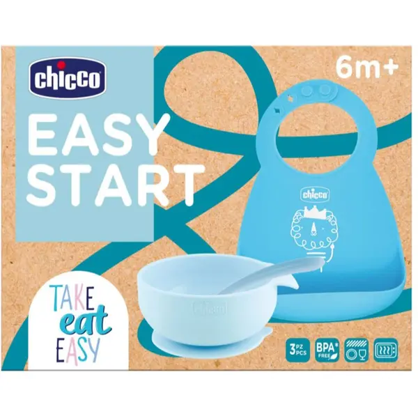 Chicco Chicco Easy Start 6m+ jedilni set za otroke Blue 1 kos