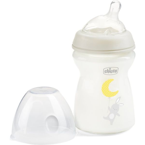Chicco Chicco Natural Feeling Glass Neutral II steklenička za dojenčke 0m+ 250 ml