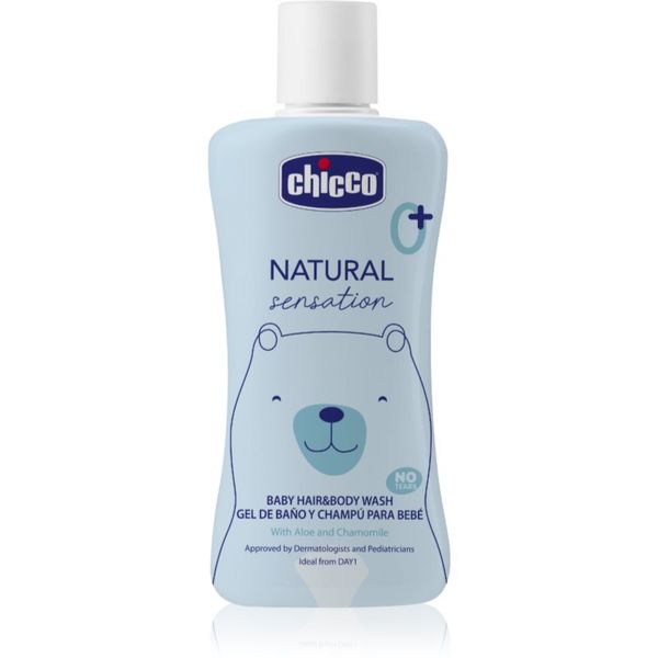 Chicco Chicco Natural Sensation Baby šampon in gel za prhanje za otroke od rojstva 0+ 200 ml