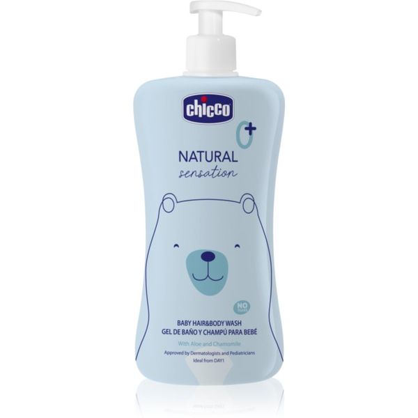 Chicco Chicco Natural Sensation Baby šampon in gel za prhanje za otroke od rojstva 0+ 500 ml
