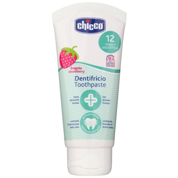 Chicco Chicco Oral Care Toothpaste zobna pasta za otroke okus Strawberry 12 m+ 50 ml