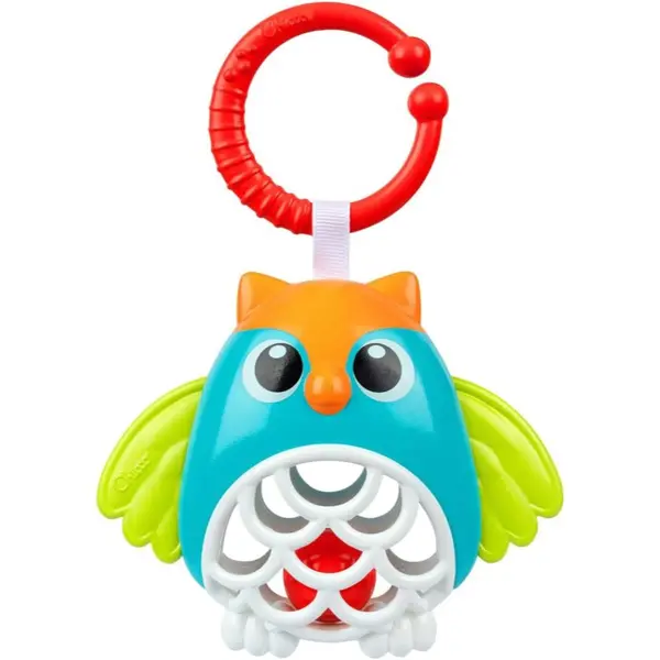 Chicco Chicco Owl Rattle kontrastna viseča igrača z ropotuljico 1 kos