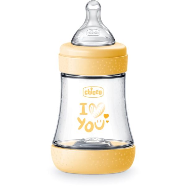 Chicco Chicco Perfect 5 steklenička za dojenčke 0 m+ Slow Flow Yellow 150 ml