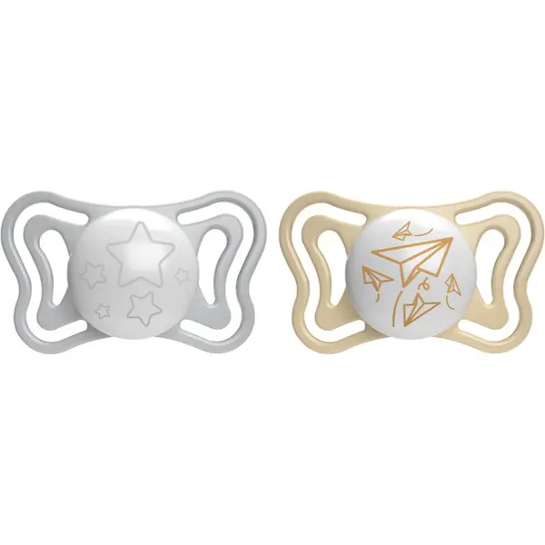 Chicco Chicco Physio Light Physio Forma Night duda 6-16 m Grey/Gold 2 kos