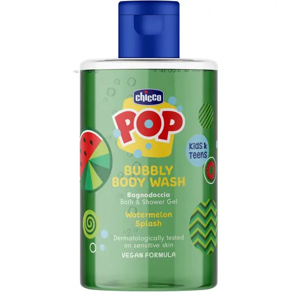 Chicco Chicco Pop Bubbly Body Wash gel za prhanje in kopanje za otroke Watermelon Splash 300 ml