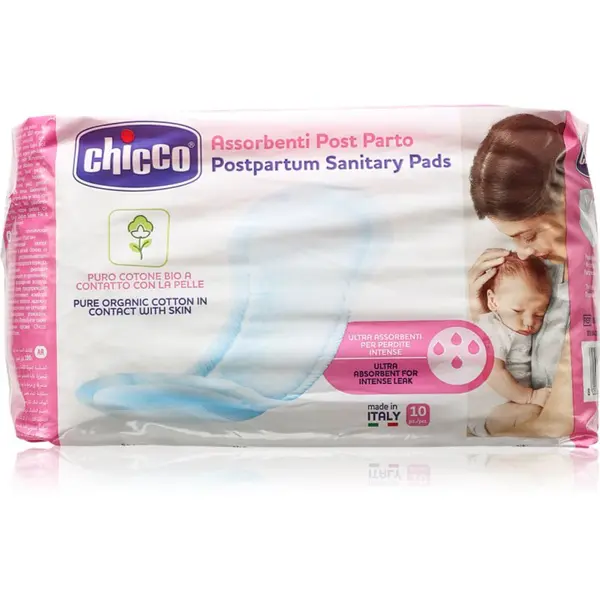 Chicco Chicco Postpartum Sanitary Pads 100% Pure Organic Cotton poporodni vložki 10 kos
