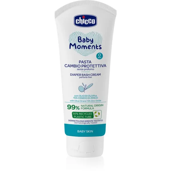 Chicco Chicco Protective Diaper Cream krema za vsakodnevno nego ritke za otroke od rojstva 100 ml