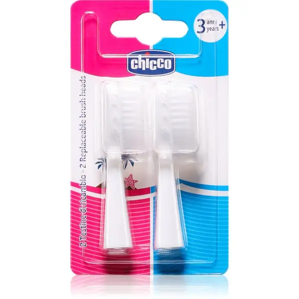 Chicco Chicco Replaceable Brush Heads 3y+ nadomestne glave za zobno ščetko 2 kos