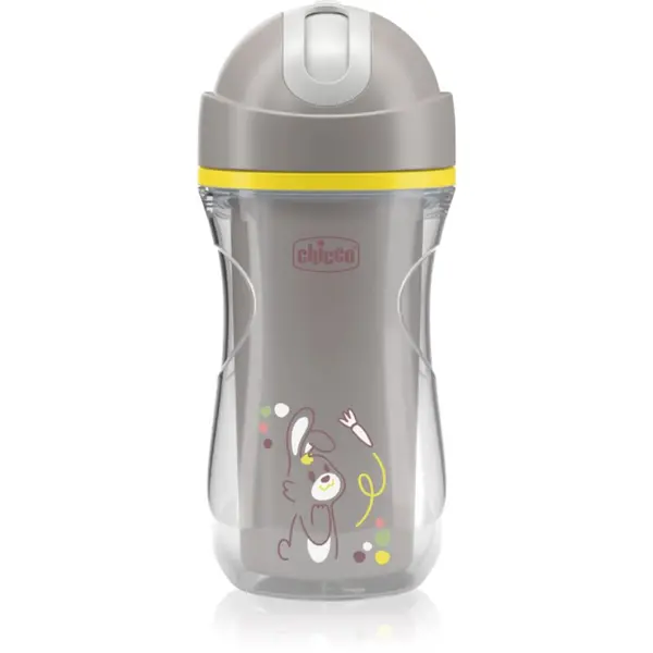 Chicco Chicco Sport Cup 14m+ skodelica s slamico Grey 266 ml