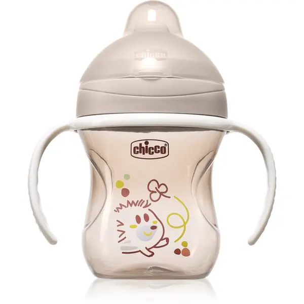 Chicco Chicco Training Cup 6m+ otroški lonček z ročaji Grey 200 ml