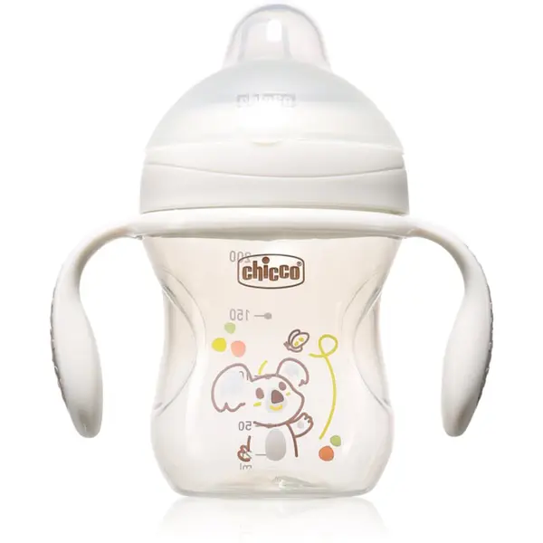 Chicco Chicco Transition Cup 4m+ otroški lonček z ročaji Grey 200 ml