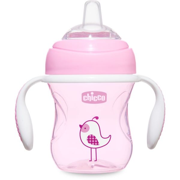 Chicco Chicco Transition otroški lonček z ročaji 4m+ Pink 200 ml