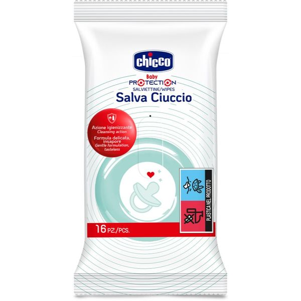 Chicco Chicco Wipes vlažilni robčki za dudo 16 kos
