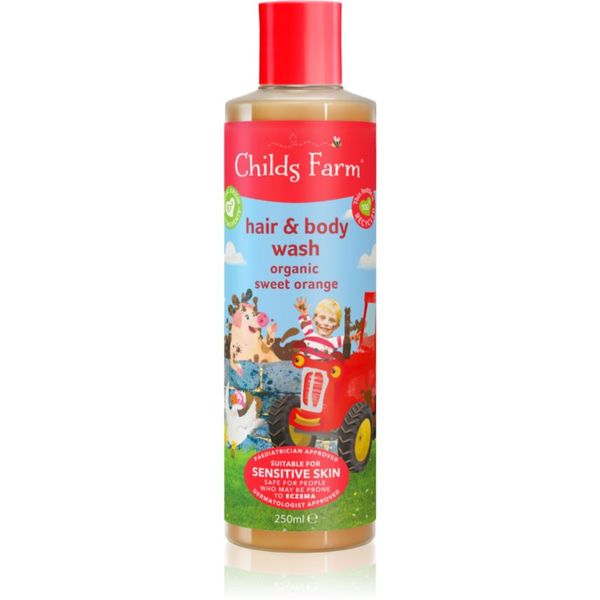 Childs Farm Childs Farm Hair & Body Wash emulzija za umivanje za telo in lase za otroke Sweet Orange 250 ml