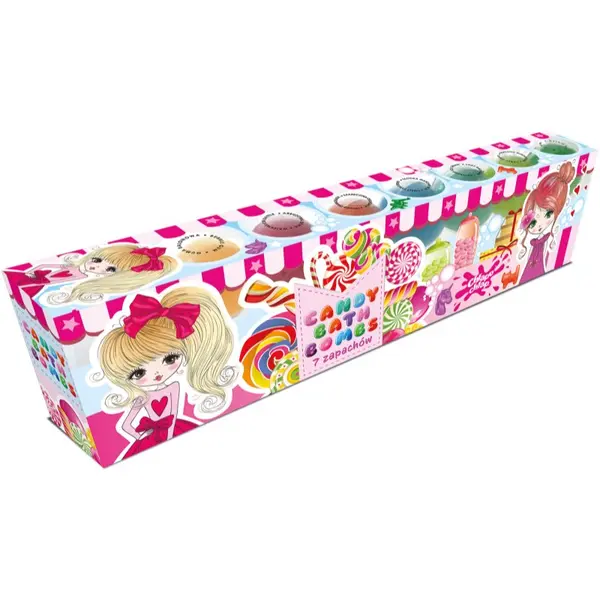 Chlapu Chlap Chlapu Chlap Candy Shop šumeče kroglice za kopel za otroke 7x50 g