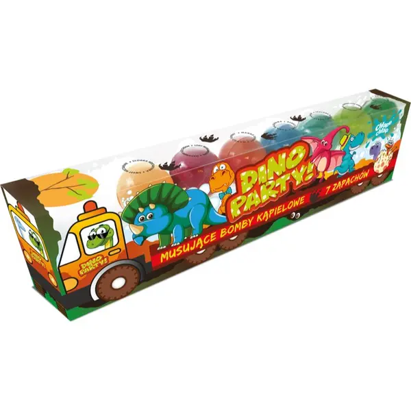 Chlapu Chlap Chlapu Chlap Dino Truck šumeče kroglice za kopel za otroke 7x50 g