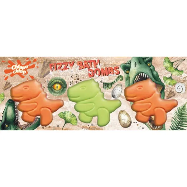 Chlapu Chlap Chlapu Chlap Dinosaurs šumeče kroglice za kopel za otroke 3x70 g
