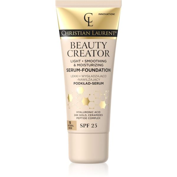 Christian Laurent Christian Laurent Beauty Creator lahki vlažilni tekoči puder SPF 25 odtenek 15 Natural Beige 30 ml