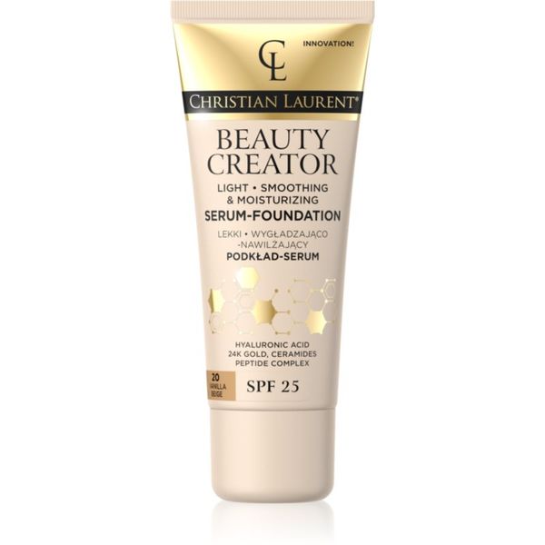 Christian Laurent Christian Laurent Beauty Creator lahki vlažilni tekoči puder SPF 25 odtenek 20 Vanilla Beige 30 ml