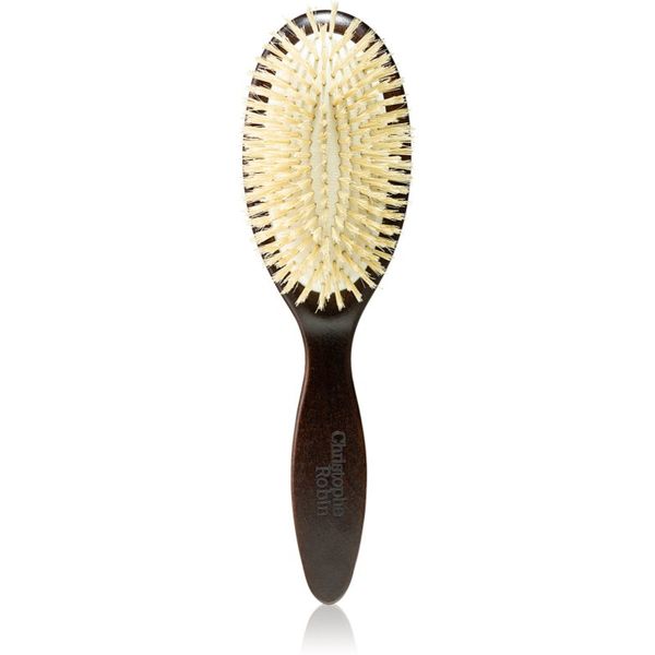 Christophe Robin Christophe Robin Detangling Hairbrush lesena krtača za lase s ščetinami divjega prašiča 1 kos