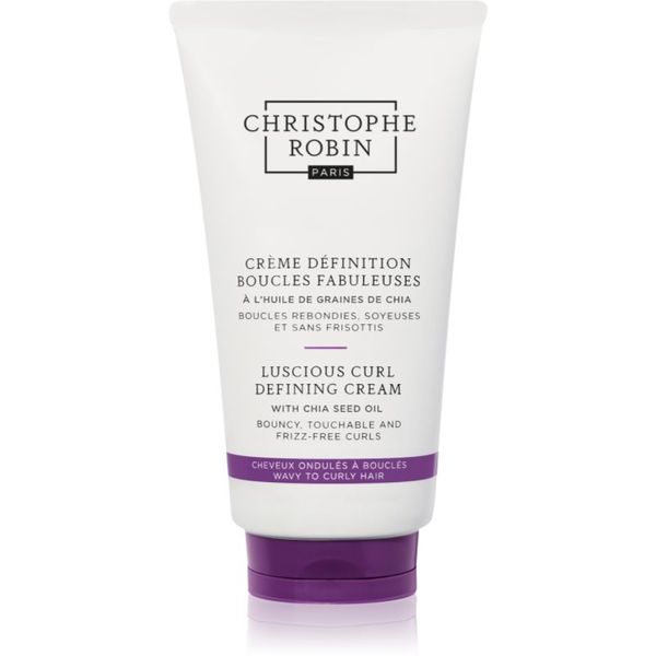 Christophe Robin Christophe Robin Luscious Curl Defining Cream with Chia Seed Oil krema za glajenje za valovite in kodraste lase 150 ml