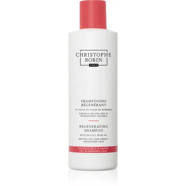 Christophe Robin Christophe Robin Regenerating Shampoo with Prickly Pear Oil globinsko regeneracijski šampon za poškodovane in kemično obdelane lase 250 ml