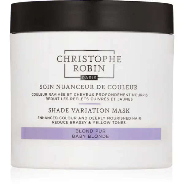 Christophe Robin Christophe Robin Shade Variation Mask Baby Blond regeneracijska maska za nevtralizacijo rumenih odtenkov 250 ml