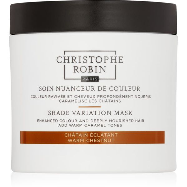 Christophe Robin Christophe Robin Shade Variation Mask hranilna kremasta maska za lase odtenek Warm Chesnut 250 ml