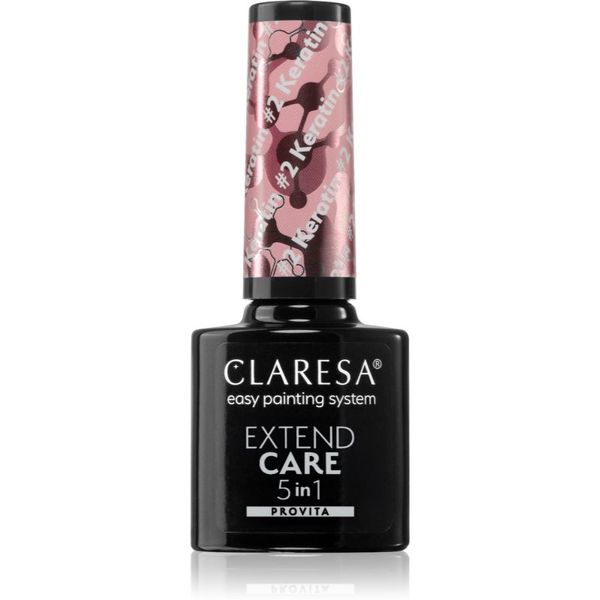 Claresa Claresa Extend Care 5 in 1 Keratin podlak za gel nohte s hranilnim učinkom odtenek #2 5 g