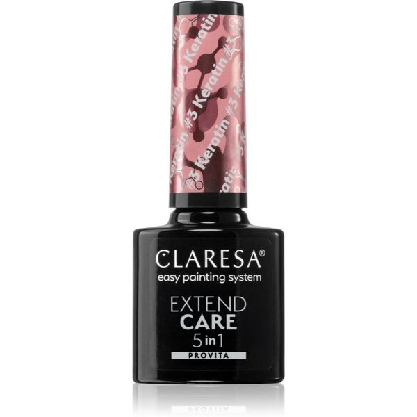 Claresa Claresa Extend Care 5 in 1 Keratin podlak za gel nohte s hranilnim učinkom odtenek #3 5 g