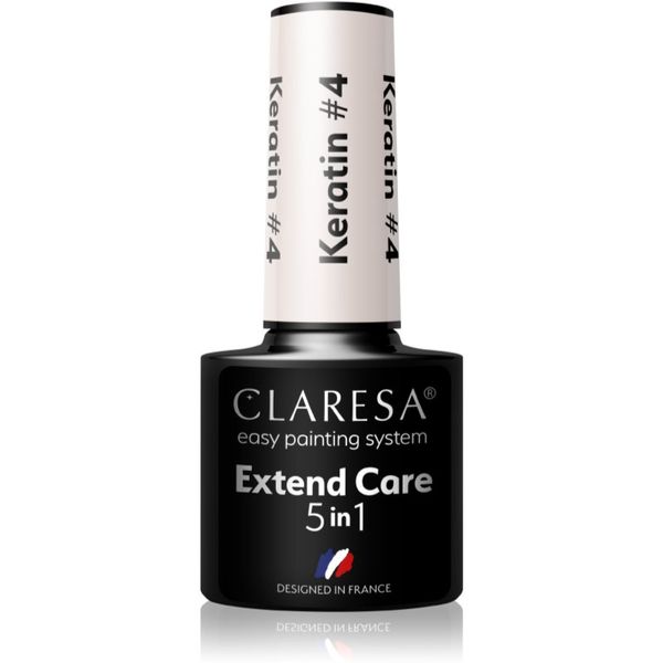 Claresa Claresa Extend Care 5 in 1 Keratin podlak za gel nohte s hranilnim učinkom odtenek #4 5 g