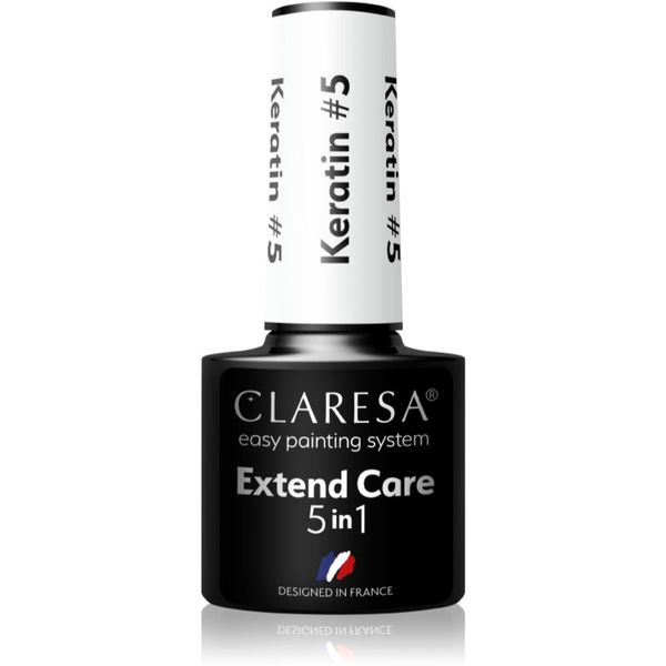 Claresa Claresa Extend Care 5 in 1 Keratin podlak za gel nohte s hranilnim učinkom odtenek 5 g