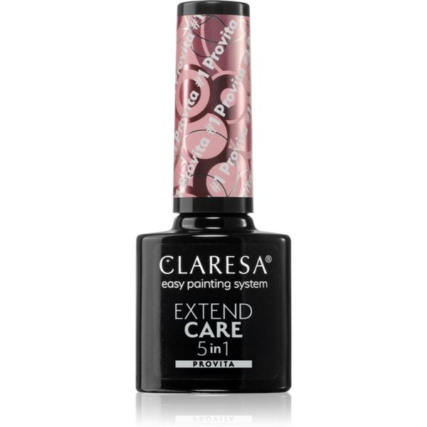 Claresa Claresa Extend Care 5 in 1 Provita podlak za gel nohte z regeneracijskim učinkom odtenek #1 5 g