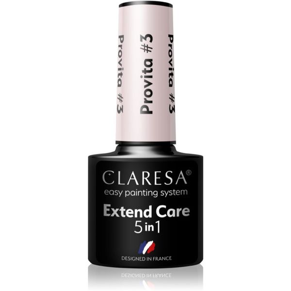 Claresa Claresa Extend Care 5 in 1 Provita podlak za gel nohte z regeneracijskim učinkom odtenek #3 5 g