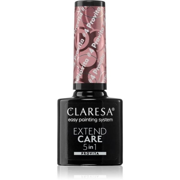 Claresa Claresa Extend Care 5 in 1 Provita podlak za gel nohte z regeneracijskim učinkom odtenek #4 5 g