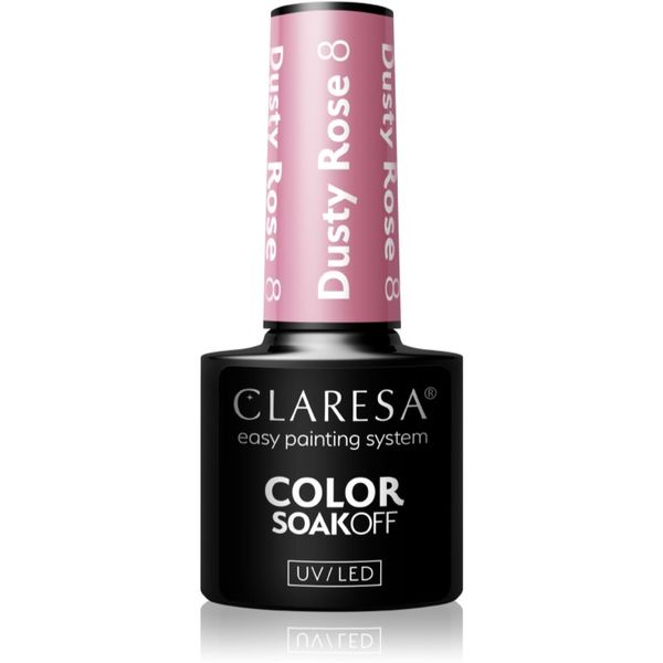 Claresa Claresa SoakOff UV/LED Color Dusty Rose gel lak za nohte odtenek 8 5 g