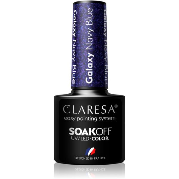 Claresa Claresa SoakOff UV/LED Color Galaxy gel lak za nohte odtenek Navy Blue 5 g