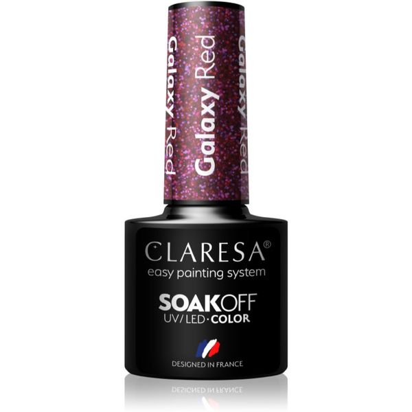 Claresa Claresa SoakOff UV/LED Color Galaxy gel lak za nohte odtenek Red 5 g