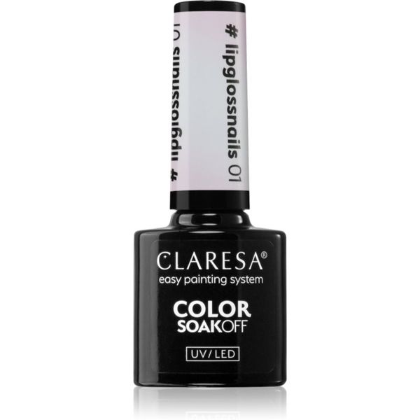 Claresa Claresa SoakOff UV/LED Color #lipglossnails gel lak za nohte odtenek 01 5 g