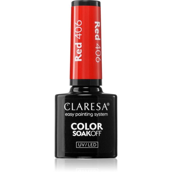Claresa Claresa SoakOff UV/LED Color Rainbow Explosion gel lak za nohte odtenek RED 406 5 g