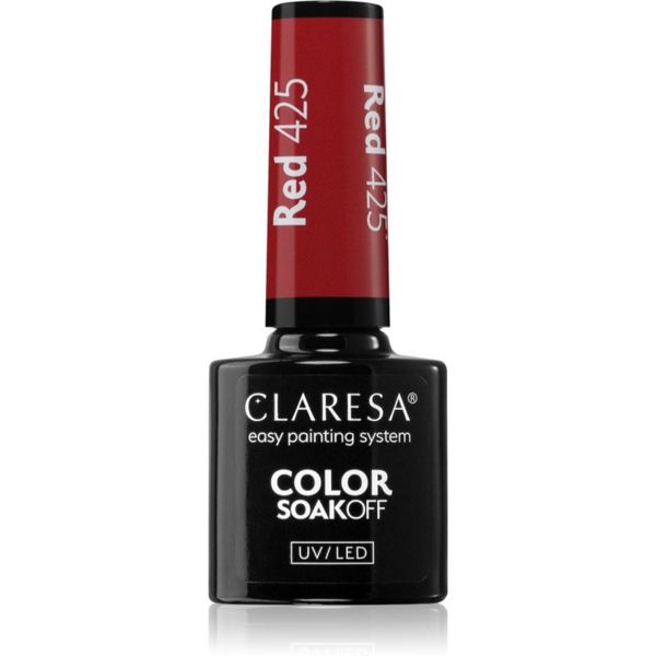 Claresa Claresa SoakOff UV/LED Color Rainbow Explosion gel lak za nohte odtenek Red 425 5 g