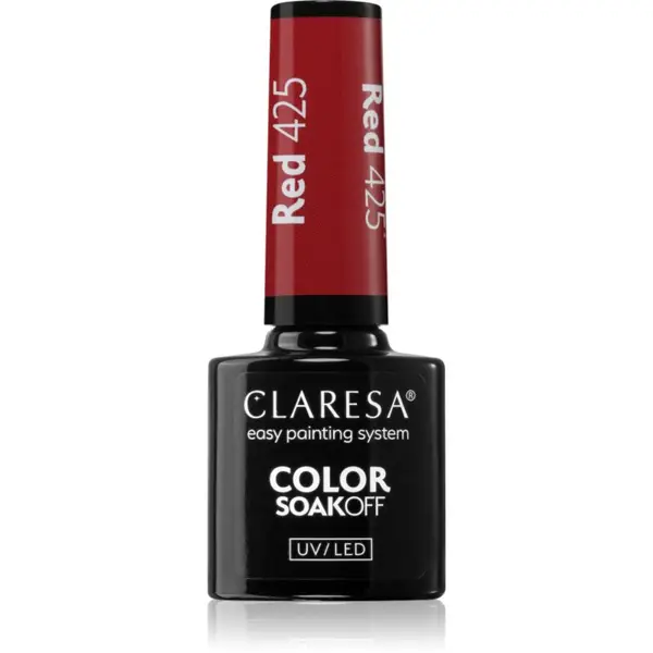 Claresa Claresa SoakOff UV/LED Color Rainbow Explosion gel lak za nohte odtenek Red 425 5 g