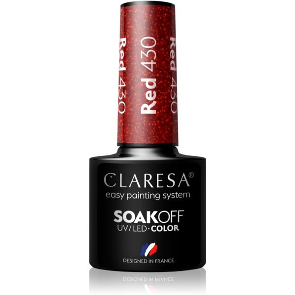 Claresa Claresa SoakOff UV/LED Color Rainbow Explosion gel lak za nohte odtenek Red 430 5 g