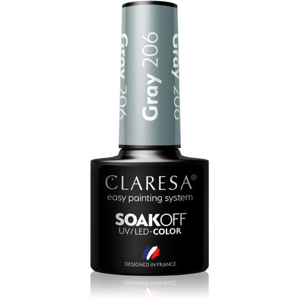 Claresa Claresa SoakOff UV/LED Color Savanna Vibes gel lak za nohte odtenek Gray 206 5 g